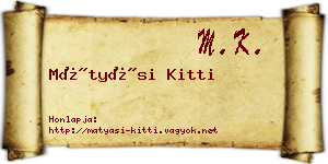 Mátyási Kitti névjegykártya